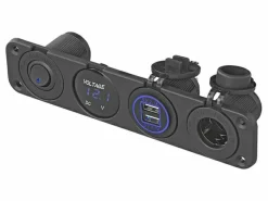 ProPlus 12V Steckdose 2 USB und Voltmeter Einbauset