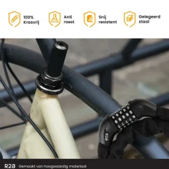 R2B 110 cm Fahrradschloss mit Zahlenschloss - Black