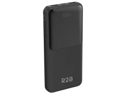 R2B 10000 mAh Powerbank mit integrierten Kabeln