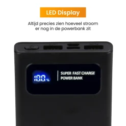 R2B 10.000 mAh Powerbank mit LED-Anzeige