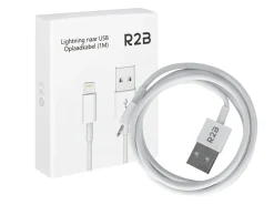 R2B 1 Meter weißes USB-A zu Lightning Kabel