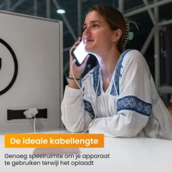 R2B 1 Meter weißes USB-A zu Lightning Kabel