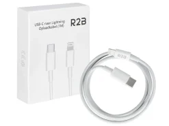 R2B 1 Meter Weißes USB-C zu Lightning Kabel