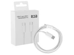 R2B 1 Meter Weißes USB-C zu USB-C Kabel