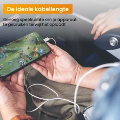 R2B 1 Meter Weißes USB-C zu USB-C Kabel