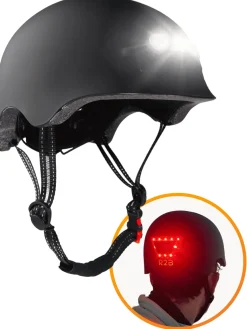 R2B Fahrradhelm mit LED-Leuchten - Größe XL - 61-64 cm