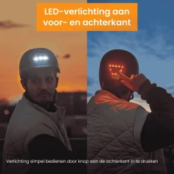 R2B Fahrradhelm mit LED-Leuchten - Größe XL - 61-64 cm