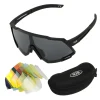 R2B Radsportbrille mit 5 austauschbaren Gläsern -Sportbrille