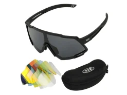 R2B Radsportbrille mit 5 austauschbaren Gläsern -Sportbrille