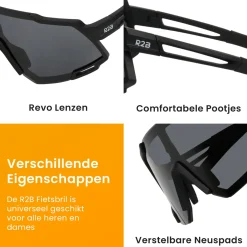 R2B Radsportbrille mit 5 austauschbaren Gläsern -Sportbrille