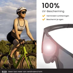 R2B Radsportbrille mit 5 austauschbaren Gläsern -Sportbrille