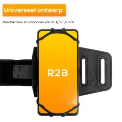 R2B Sportarmband 360 Grad Rotation - bis 6,5 Zoll - Schwarz
