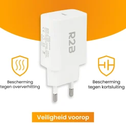 R2B 20W Weißes USB-C-Ladegerät