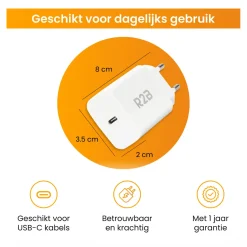R2B 20W Weißes USB-C-Ladegerät