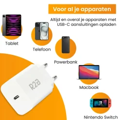 R2B 20W Weißes USB-C-Ladegerät