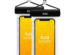 R2B Wasserdichte Telefonhülle mit Kabel - 2 Stück