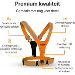 R2B wiederaufladbare Laufweste - Orange