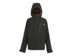 Regatta Hewitts X Herren Softshelljacke - Black Red Ochre