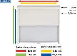 Remis Remiflair I Kombirollo cream - 130 x 80 cm