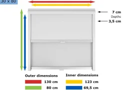 Remis Remiflair I Kombirollo grey - 130 x 80 cm