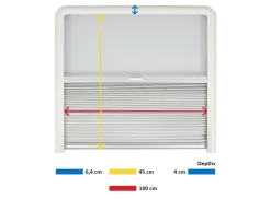 Remis Remiflair IV Plissee Kombi-Rollo - 124,2 x 51,4 cm
