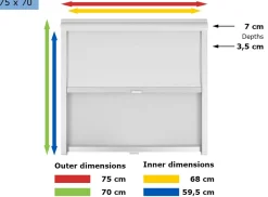 Remis Remiflair Kombirollo grey - 75 x 70 cm