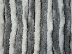 Repusel 185 x 56 cm Chenille Vorhang - White/Grey