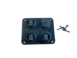 Ripca 3-fach 12 V Schalter & Voltmeter Einbaukit