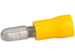 Runder Stecker 5 mm isoliert gelb