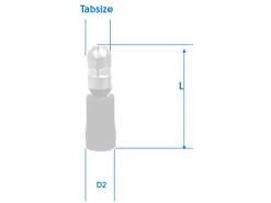 Runder Stecker 5 mm isoliert gelb
