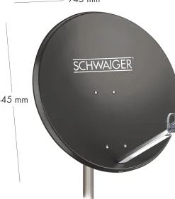 Schwaiger 714548 anthrazit 80 cm Alu-Spiegel Set