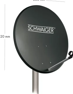 Schwaiger 714487 anthrazit 55 cm Stahl-Spiegel set