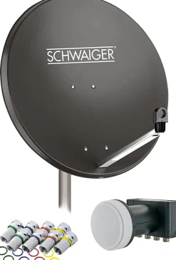 Schwaiger 714517 anthrazit 80 cm Stahl-Spiegel Set