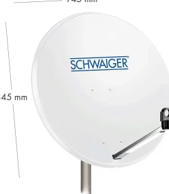 Schwaiger 714500 hellgrauer 80cm Stahl-Spiegel Set