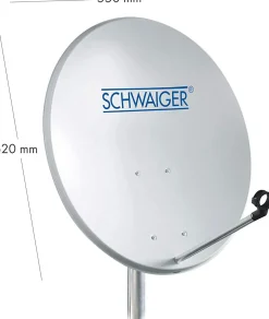 Schwaiger 714470 Hellgraues 55cm Stahl-Spiegel Set