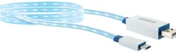 Schwaiger 0,8 Meter leuchtendes Micro USB Sync und Ladekabel