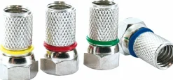 Schwaiger 7 mm satz mit 4 F-Verbindern mit farbigen Ringen