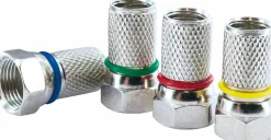 Schwaiger 7 mm satz mit 4 F-Verbindern mit farbigen Ringen