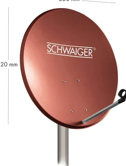 Schwaiger 714494 ziegelroter 55 cm Stahl-Spiegel set
