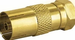 Schwaiger Adapter, vergoldet F-Stecker/Koax-Buchse