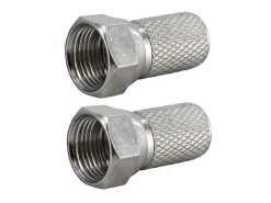 Schwaiger doppelter F-Stecker für Koaxialkabel - Ø 8 mm