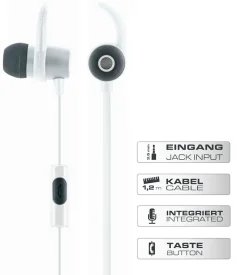 Schwaiger KH470W 512 weiße In-Ear Kopfhörer mit Slimkabel