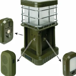 Schwaiger LED-Campingleuchte mit Bluetooth Lautsprecher