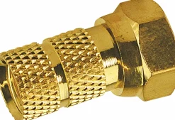 Schwaiger 6,5mm Satz von 2 vergoldeter F-Stecker