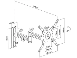 Schwaiger 2-teilige flexible Fernsehhalterung