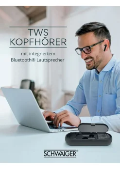 Schwaiger TWS Kopfhörer mit Bluetooth Lautsprecher