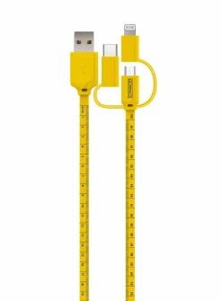 Schwaiger WKU310 3 in 1 gelbes Ladekabel