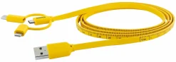 Schwaiger WKU310 3 in 1 gelbes Ladekabel