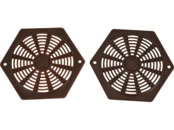 Sechseckige Lüftungsgitter - Brown