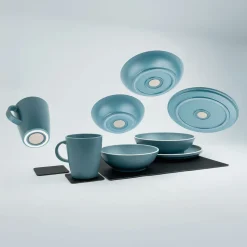 Silwy Dolomit 11-teiliges Magnet-Kunststoff-Geschirrset - Blue